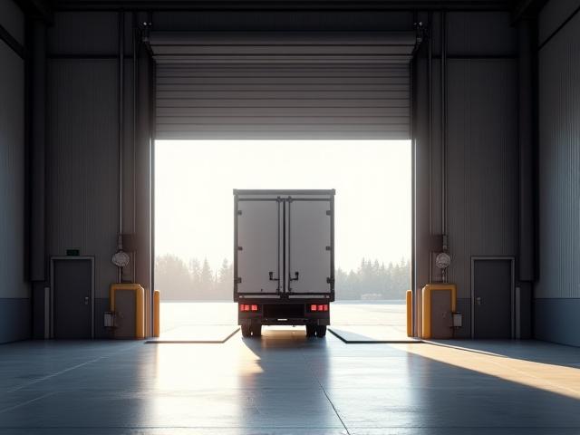 Professional loading dock area for freight forwarding