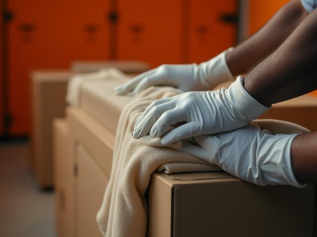 Professional logistics staff handling cargo